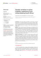 Gender variation in active mobility: experience from Johannesburg South Africa