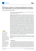 Performance analysis of a synchronous reluctance generator with a slitted-rotor core for off-gridWind power generation