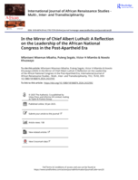In the mirror of chief Albert Luthuli: A reflection on the leadership of the African National Congress in the post-apartheid era