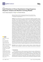 Fault detection in power transformers using frequency response analysis and machine learning models