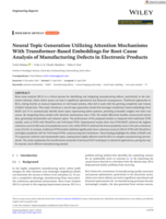 Neural topic generation utilizing attention mechanisms with transformer‐based embeddings for root‐cause analysis of manufacturing defects in electronic products