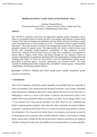 Building back better? gender justice in post-pandemic Africa