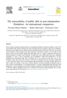 The intractability of public debt in post-independent Zimbabwe: An international comparison