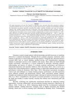 Teachers' attitude towards the use of ChatGPT for educational assessment
