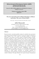 The rise of postdoctoral neoliberal ideology in African university: The case of South Africa African journal of development studies (AJDS)