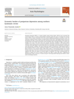 Economic burden of postpartum depression among mothers : Systematic review