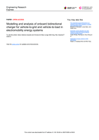 Modelling and analysis of onboard bidirectional charger for vehicle-to-grid and vehicle-to-load in electromobility energy systems