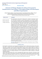 Internet of things adoption by library personnel in Southwestern universities : A perception study of performance and effort expectancies