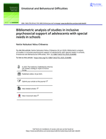Bibliometric analysis of studies in inclusive psychosocial support of adolescents with special needs in schools