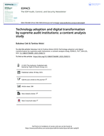 Technology adoption and digital transformation by supreme audit institutions: a content analysis study