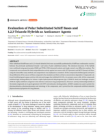 Evaluation of polar substituted schiff bases and 1,2,3‐triazole hybrids as anticancer agents