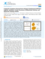 Copper(II) complexes derived from halogen-substituted schiff base ligands : Synthesis, crystal structures, antibacterial activity, and molecular docking studies