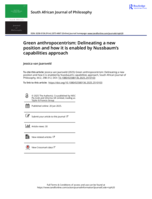Green anthropocentrism : Delineating a new position and how it is enabled by Nussbaum's capabilities approach