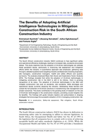 The benefits of adopting artificial intelligence-technologies in mitigation construction risk in the South African construction industry