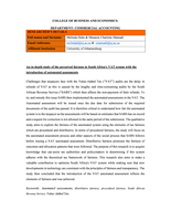 An in-depth study of the perceived fairness in South Africa's VAT system with the introduction of automated assessments