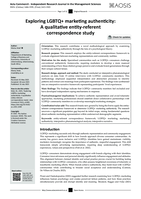 Exploring LGBTQ+ marketing authenticity : A qualitative entity-referent correspondence study
