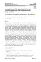 Seasonal evaluation of metabolite diffusion from sea cucumber tissue samples under prolonged ethanolic storage conditions