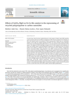 Effects of CaCO3/MgO on Fe-Co-Mo catalyst in the reprocessing of recycled polypropylene to carbon nanotubes