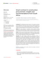 Smart contract in construction procurement : insights and recommendations from South Africa