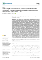 Enhancing academia-industry partnerships for sustainable building : A change framework for research and innovation integration in sub-Saharan Africa