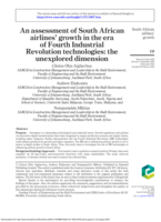 An assessment of South African airlines' growth in the era of fourth industrial revolution technologies : the unexplored dimension