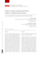 A shift in Ghana’s educational policy : a boon or a bane for the country