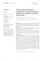 African walnut (Plukenetia conophora) oil improves glucose uptake and metabolic activities in erythrocytes