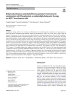Enhanced anticancer potential of Punica granatum fruit extract in combination with Pheophorbide-a mediated photodynamic therapy on MCF-7 breast cancer cells
