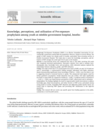 Knowledge, perceptions, and utilization of Pre-exposure prophylaxis among youth at ntšekhe government hospital, lesotho