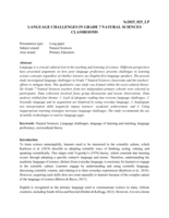 Language challenges in grade 7 natural sciences classrooms