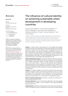 The influence of cultural identity on achieving sustainable urban development in developing countries