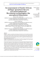 An assessment of South African airlines' growth in the era of fourth industrial revolution technologies: the unexplored dimension