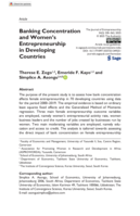 Banking concentration and women's entrepreneurship in developing countries
