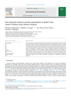 Does financial inclusion increase participation in global value chains? Evidence from African countries