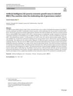 Artificial intelligence (AI)-poverty-economic growth nexus in selected BRICS-Plus countries: does the moderating role of governance matter?