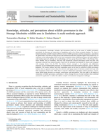 Knowledge, attitudes, and perceptions about wildlife governance in the Hwange Tsholotsho wildlife area in Zimbabwe : A multi-methods approach