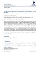 A deterministic approach to quantifying hearing temporary threshold shift