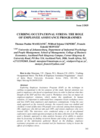  Curbing occupational stress : The role of employee assistance programmes 