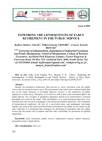 Exploring the consequences of early retirement in the public service 
