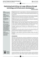 Optimising South African air cargo efficiency through technology and infrastructure development