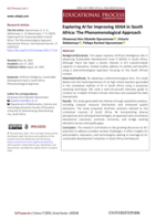 Exploring AI for improving SDG4 in South Africa : The phenomenological approach