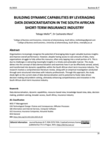 Building dynamic capabilities by leveraging data democratisation in the South African short-term insurance industry