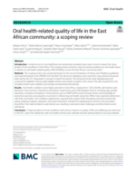 Oral health-related quality of life in the East African community : a scoping review