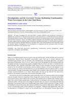 Paradiplomacy and the governors' forum : Rethinking transboundary water governance in the lake Chad basin