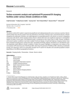 Techno-economic analysis and optimized PV-powered EV charging facilities under various climate conditions in India