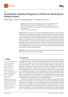 Second-order statistical properties of vehicle-to-vehicle rician fading channel