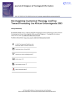 Re-imagining ecumenical theology in Africa : toward promoting the African Union agenda 2063