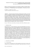Drivers of local government service delivery failure in South Africa : Experiences of Matjhabeng local municipality, Freestate province