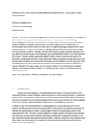 The impact of the social context on student attitudes and performance : A case study in a South African university