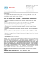 An analysis of fractional integral calculus and inequalities by means of coordinated center-radius order relations